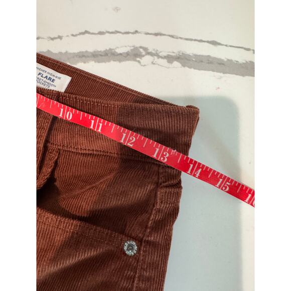 NWOT Old Navy Higher High Rise Flare Corduroy Pants Size 2 Brown Rust - Picture 5 of 8